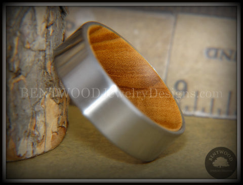 Bentwood Ring - Olivewood Core Ring and Surgical Grade Hypo-Allergenic Stainless Steel Exterior