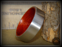 Bentwood Ring - Padauk Core Ring and Surgical Grade Hypo-Allergenic Stainless Steel Exterior handcrafted bentwood wooden rings wood wedding ring engagement