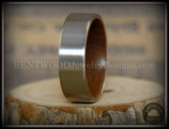 Bentwood Walnut Core Ring and Surgical Grade Hypo-Allergenic Stainless Steel Exterior handcrafted bentwood wooden rings wood wedding ring engagement