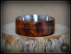 Bentwood Ring - "Snake-Skin" Snake Wood Ring on Titanium Steel Comfort Fit Metal Core     ***  Limited Supply  *** handcrafted bentwood wooden rings wood wedding ring engagement