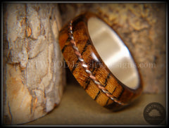 Bentwood Ring - Spalted Maple Ring on Fine Silver Core with Copper and Silver Inlay handcrafted bentwood wooden rings wood wedding ring engagement