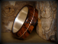 Bentwood Ring - Spalted Maple Ring on Fine Silver Core with Copper and Silver Inlay handcrafted bentwood wooden rings wood wedding ring engagement