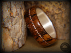 Bentwood Ring - Spalted Maple Ring on Fine Silver Core with Copper and Silver Inlay handcrafted bentwood wooden rings wood wedding ring engagement