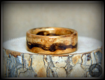 Bentwood Ring - "Wavy" Zebrawood Classic Ring handcrafted bentwood wooden rings wood wedding ring engagement