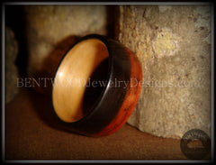 Bentwood Ring - Macassar Ebony Wood Ring (Striped) with Maple Liner using Bentwood Process handcrafted bentwood wooden rings wood wedding ring engagement