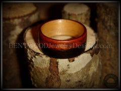 Bentwood Ring - Macassar Ebony Wood Ring (Striped) with Maple Liner using Bentwood Process handcrafted bentwood wooden rings wood wedding ring engagement
