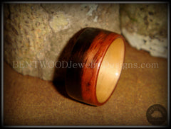 Bentwood Ring - Macassar Ebony Wood Ring (Striped) with Maple Liner using Bentwood Process handcrafted bentwood wooden rings wood wedding ring engagement