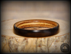 Bentwood Ring - Ebony on Birch Ply Core handcrafted bentwood wooden rings wood wedding ring engagement