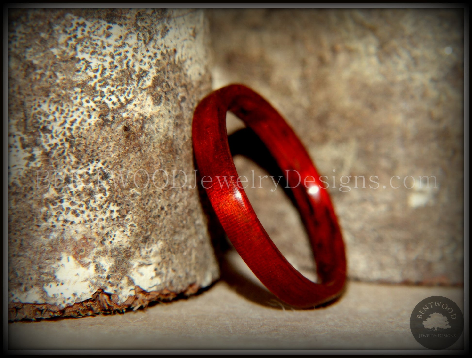 Bentwood Ring - Bloodwood Classic Wooden Ring handcrafted bentwood wooden rings wood wedding ring engagement