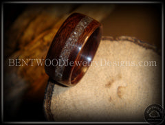 Bentwood Ring - Macassar Ebony with Dark Sand Inlay handcrafted bentwood wooden rings wood wedding ring engagement