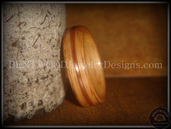 Bentwood Ring - Red Oak Wood Ring with Copper Inlay handcrafted bentwood wooden rings wood wedding ring engagement