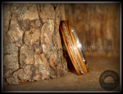 Bentwood Ring - Zebrawood Ring with Fine Silver Core and Silver Glass Inlay handcrafted bentwood wooden rings wood wedding ring engagement