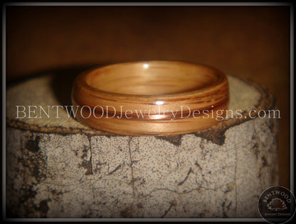 Bentwood Ring - Red Oak Wood Ring with Copper Inlay handcrafted bentwood wooden rings wood wedding ring engagement