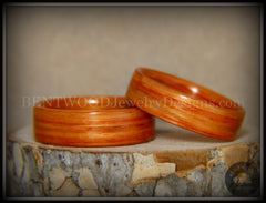 Bentwood Rings Set - "Tennessee Tulip Pair" Classic Tulipwood handcrafted bentwood wooden rings wood wedding ring engagement