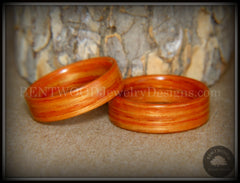 Bentwood Rings Set - "Tennessee Tulip Pair" Classic Tulipwood handcrafted bentwood wooden rings wood wedding ring engagement