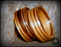 Bentwood Rings Set - "Zebrawood Pair" Classic Zebra Wood handcrafted bentwood wooden rings wood wedding ring engagement