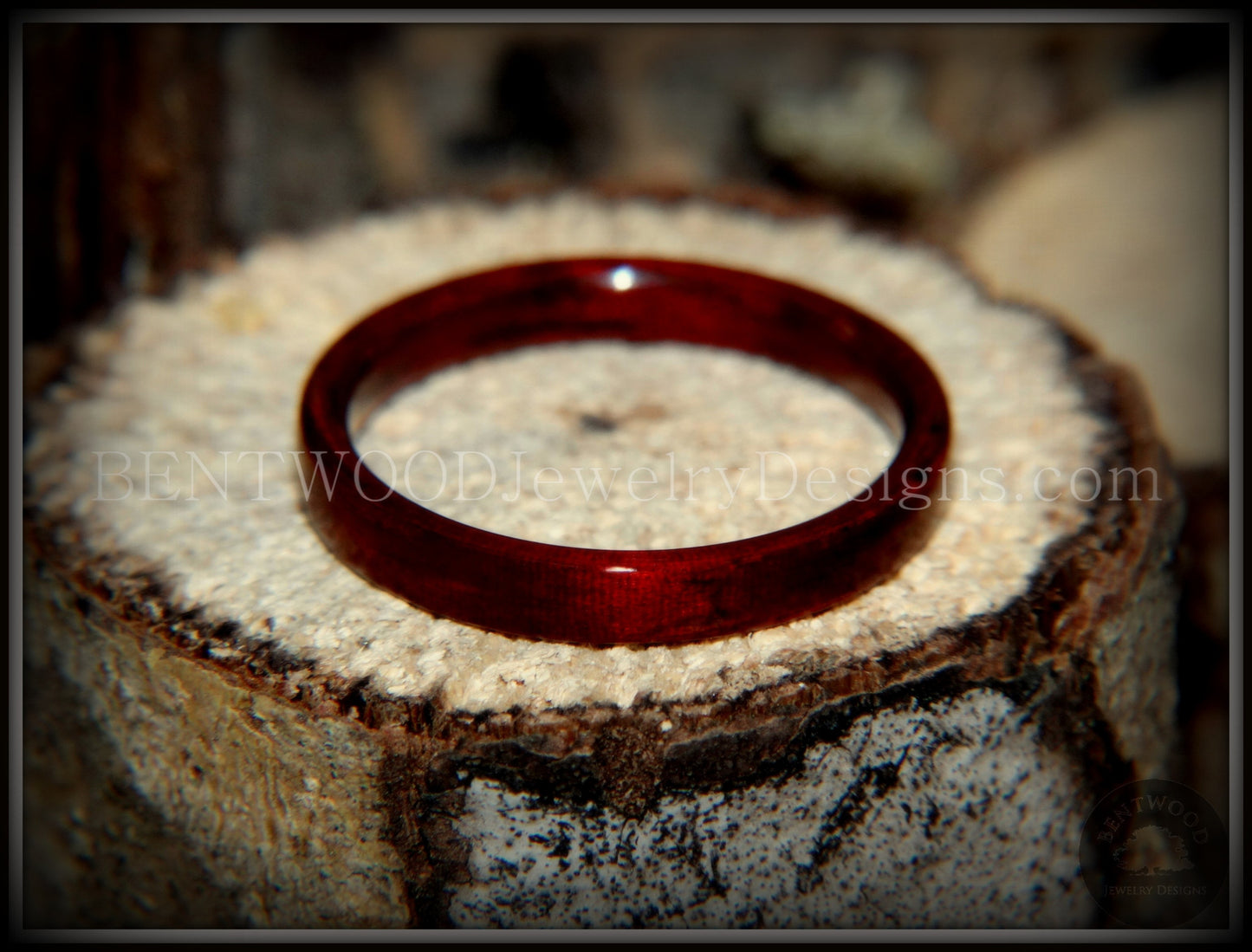 Bentwood Ring - Bloodwood Classic Wooden Ring handcrafted bentwood wooden rings wood wedding ring engagement