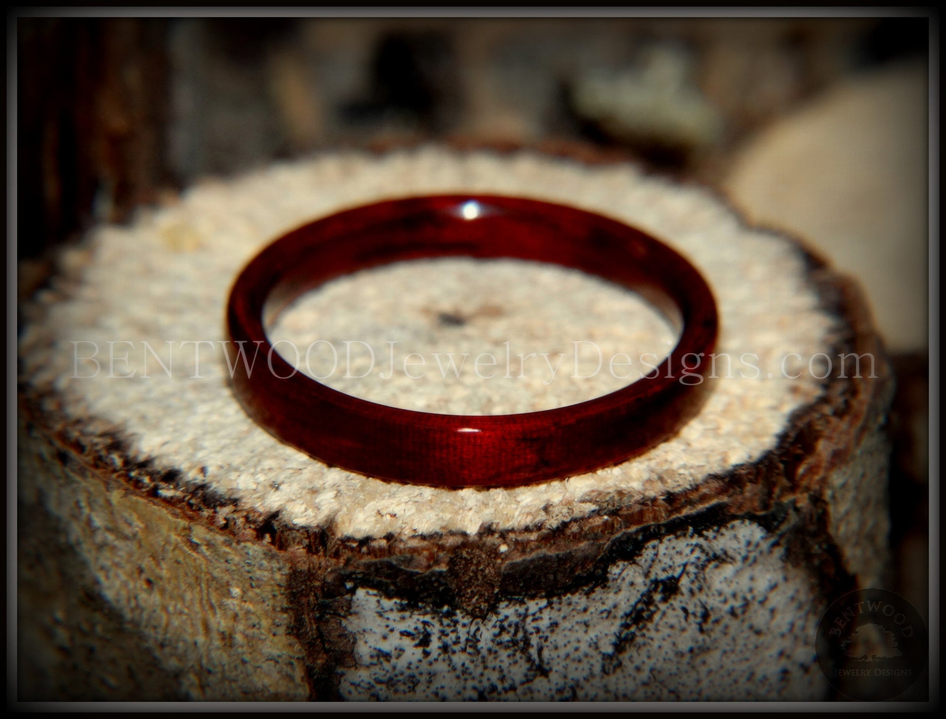 Bentwood Ring - Bloodwood Classic Wooden Ring handcrafted bentwood wooden rings wood wedding ring engagement