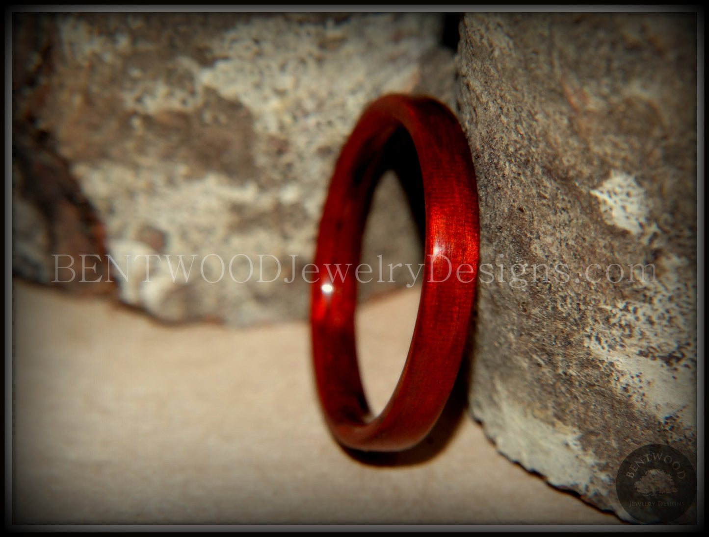 Bentwood Ring - Bloodwood Classic Wooden Ring handcrafted bentwood wooden rings wood wedding ring engagement