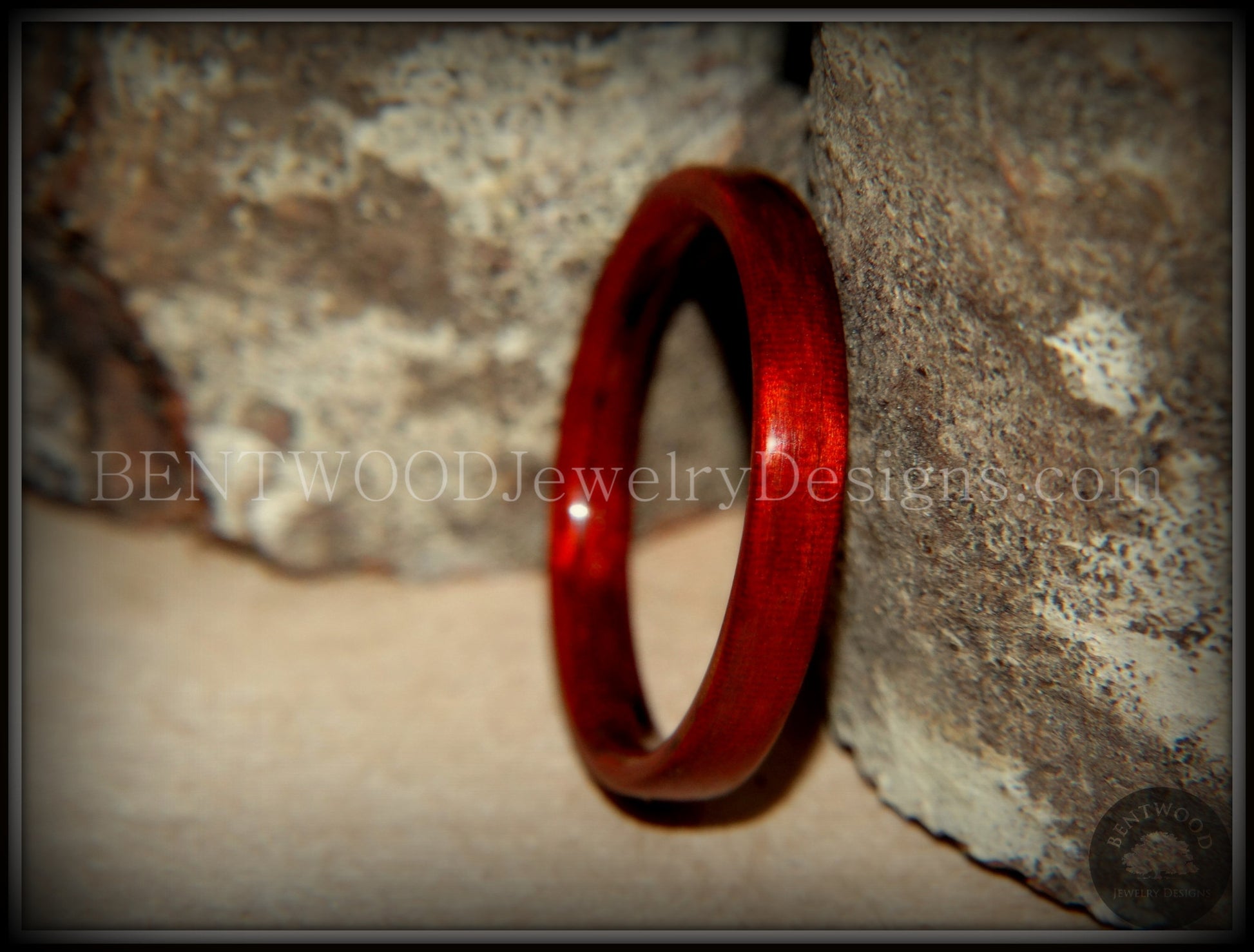 Bentwood Ring - Bloodwood Classic Wooden Ring handcrafted bentwood wooden rings wood wedding ring engagement