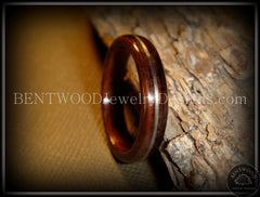 Bentwood Ring - Rosewood Ring Jewelry with Guitar String Inlay handcrafted bentwood wooden rings wood wedding ring engagement