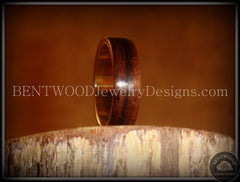 Bentwood Ring - Macassar Ebony Wood Ring with Wide Fine Silver Core handcrafted bentwood wooden rings wood wedding ring engagement