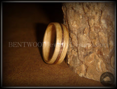 Bentwood Ring - "Sacrifice" Bethlehem Olive Wood Ring with Twisted Copper Inlay handcrafted bentwood wooden rings wood wedding ring engagement
