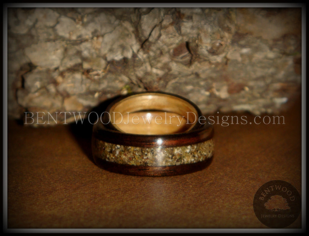 Rosewood and Birch Wood Ring Bentwood