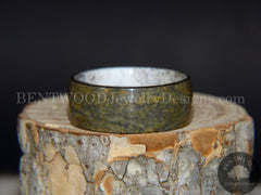 Bentwood Ring - "Metamorphic" Quartzite Stone Antler Core handcrafted bentwood wooden rings wood wedding ring engagement