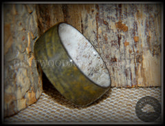 Bentwood Ring - "Metamorphic" Quartzite Stone Antler Core handcrafted bentwood wooden rings wood wedding ring engagement