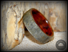 Bentwood Ring -  "Slate" Stone & Snakewood handcrafted bentwood wooden rings wood wedding ring engagement