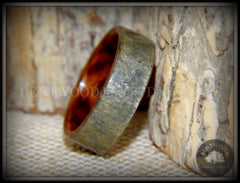 Bentwood Ring -  "Slate" Stone & Snakewood handcrafted bentwood wooden rings wood wedding ring engagement