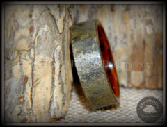 Bentwood Ring -  "Slate" Stone & Snakewood handcrafted bentwood wooden rings wood wedding ring engagement