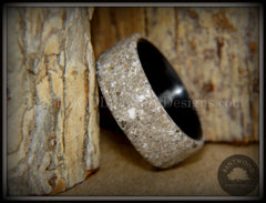 Bentwood Ring - "Remembrance" Cremation Ash Inlay on Carbon Fiber Core Liner handcrafted bentwood wooden rings wood wedding ring engagement