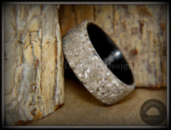 Bentwood Ring - "Remembrance" Cremation Ash Inlay on Carbon Fiber Core Liner handcrafted bentwood wooden rings wood wedding ring engagement