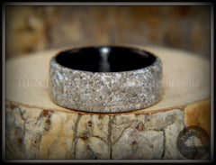 Bentwood Ring - "Remembrance" Cremation Ash Inlay on Carbon Fiber Core Liner handcrafted bentwood wooden rings wood wedding ring engagement