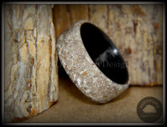 Bentwood Ring - "Remembrance" Cremation Ash Inlay on Carbon Fiber Core Liner handcrafted bentwood wooden rings wood wedding ring engagement