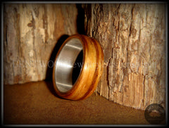 Bentwood Ring - "Zebrano" African Zebrawood Wood Ring on Fine Silver Core handcrafted bentwood wooden rings wood wedding ring engagement