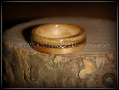 Bentwood Ring - "Sacrifice" Bethlehem Olive Wood Ring with Twisted Copper Inlay handcrafted bentwood wooden rings wood wedding ring engagement