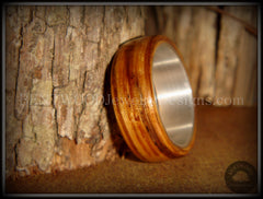 Bentwood Ring - "Zebrano" African Zebrawood Wood Ring on Fine Silver Core handcrafted bentwood wooden rings wood wedding ring engagement