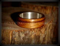 Bentwood Ring - "Zebrano" African Zebrawood Wood Ring on Fine Silver Core handcrafted bentwood wooden rings wood wedding ring engagement