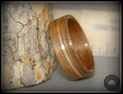 Bentwood Ring - Walnut Wood Ring with Bronze Acoustic Guitar String Inlay handcrafted bentwood wooden rings wood wedding ring engagement