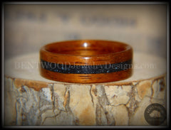Bentwood Ring - "Legendary" Hawaiian Koa Wood Ring with Hematite Inlay handcrafted bentwood wooden rings wood wedding ring engagement
