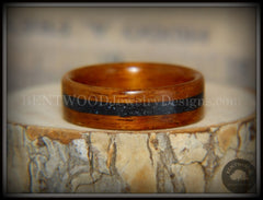 Bentwood Ring - "Legendary" Hawaiian Koa Wood Ring with Hematite Inlay handcrafted bentwood wooden rings wood wedding ring engagement