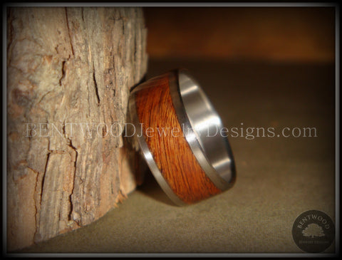 Bentwood Ring - Rosewood with Surgical Grade Stainless Steel Comfort Fit Metal Core