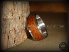Bentwood Ring - Rosewood with Surgical Grade Stainless Steel Comfort Fit Metal Core handcrafted bentwood wooden rings wood wedding ring engagement