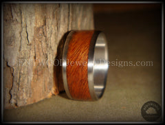 Bentwood Ring - Rosewood with Surgical Grade Stainless Steel Comfort Fit Metal Core handcrafted bentwood wooden rings wood wedding ring engagement