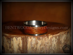 Bentwood Ring - Rosewood with Surgical Grade Stainless Steel Comfort Fit Metal Core handcrafted bentwood wooden rings wood wedding ring engagement