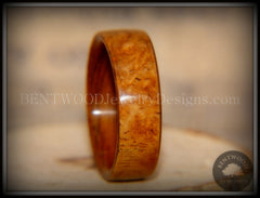 Bentwood Ring - Golden Amboyna Burl with Rosewood Liner handcrafted bentwood wooden rings wood wedding ring engagement