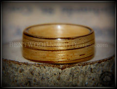 Bentwood Ring - Zebrawood on Canadian Maple Core handcrafted bentwood wooden rings wood wedding ring engagement